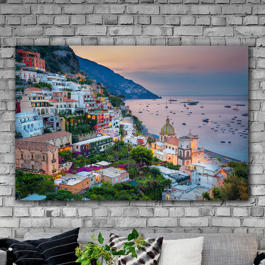 Tablou Canvas peisaj Coasta Amalfi Italia linia de coastă a Mării Mediterane desing modern decoratiuni casa