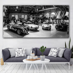 Tablou Canvas Masini Retro Alb-Negru old timer garage decoratiuni living desing interior