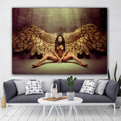 Tablou Beauty Angel femeie cu aripi de inger canvas abstract pentru o camera de vis decoratiuni interioare