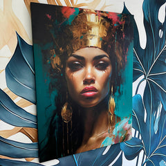 Set tablouri canvas femei africane portret abstract culori vii pentru o camera de vis sau desing living modern fabricat in romania walldecor