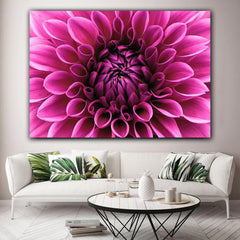 Tablou canvas floare dalie mov petale abstracte