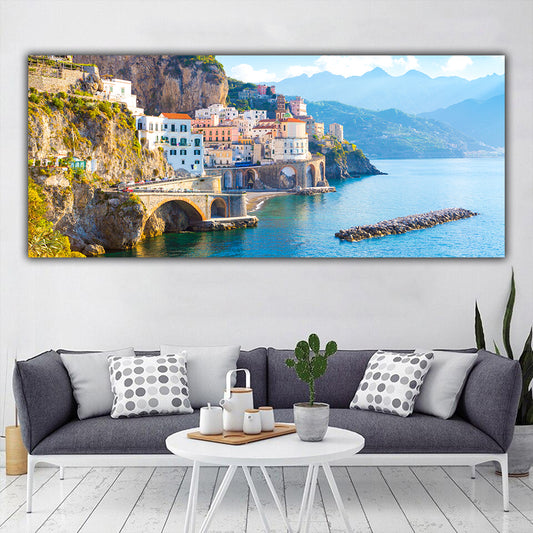 Tablou canvas peisajul orasului Amalfi Italia