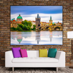 Tablou canvas peisaj cu podul Carol din orasul Praga Cehia