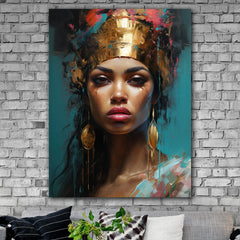 Set tablouri canvas femei africane portret abstract culori vii pentru o camera de vis sau desing living modern fabricat in romania walldecor