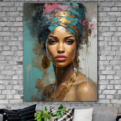 Set tablouri canvas femei africane portret abstract culori vii pentru o camera de vis sau desing living modern fabricat in romania walldecor