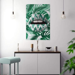 Green leaf tropical lips