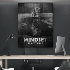Tablou canvas motivational tigru Mindset matters