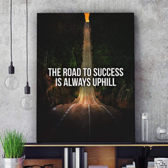Tablou canvas motivational road to success Succes is aways uphill
