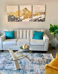 Tablou canvas munte 3 piese GOLDEN MOUNTAIN CANVAS