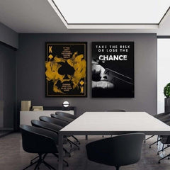 Set 2 tablouri canvas motivationale poker bundle