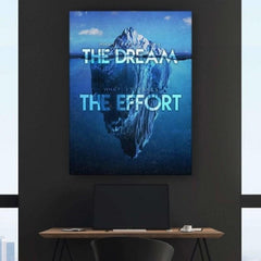 Tablou canvas motivational iceberg The dream the effort