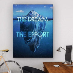 Tablou canvas motivational iceberg The dream the effort