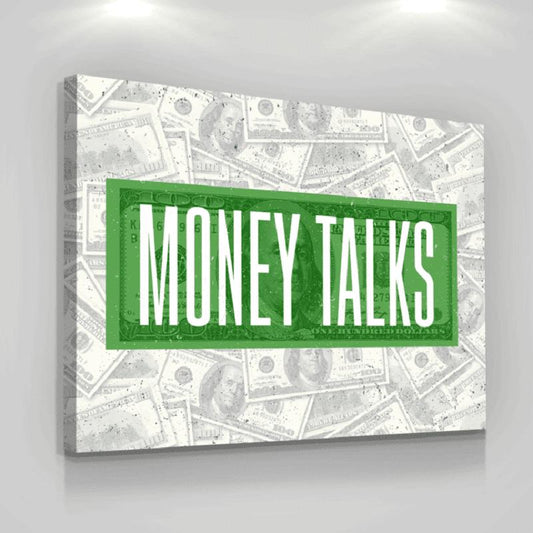 Tablou motivational money talks Money talks