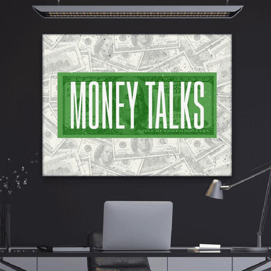 Tablou motivational money talks Money talks