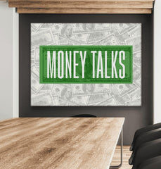 Tablou motivational money talks Money talks