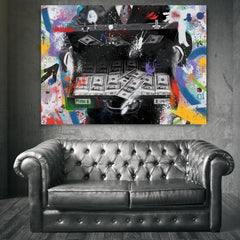 Tablou canvas graffiti Money case