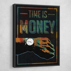 Tablou motivational time is money GRAFFITI