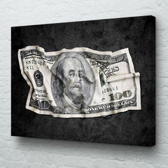 Tablou canvas bani Crumpled Benjamin