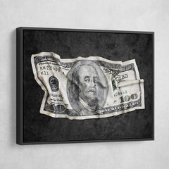 Tablou canvas bani Crumpled Benjamin