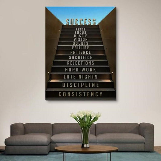 Tablou canvas motivational succes Step for success