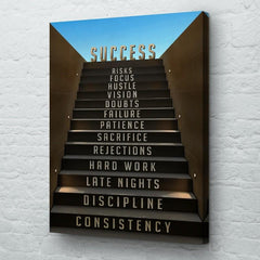 Tablou canvas motivational succes Step for success