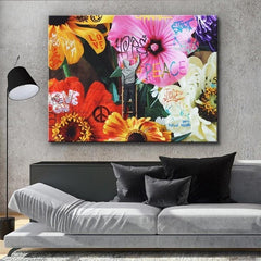 Tablou canvas graffer FLOWER TAG