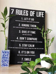 Tablou canvas regulile vietii Rules of life