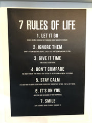 Tablou canvas regulile vietii Rules of life