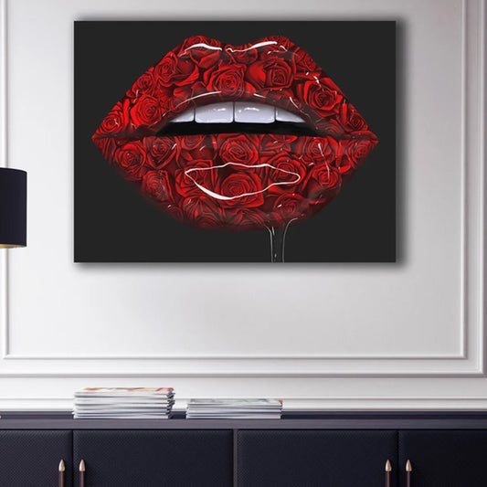 Tablou canvas Glossy lips
