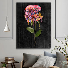 Tablou canvas trandafir GRAFFITI ROSE