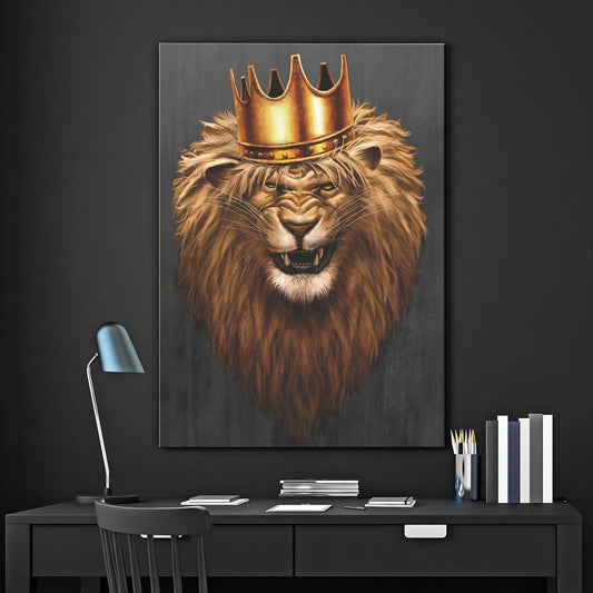 Tablou canvas motivational King leo