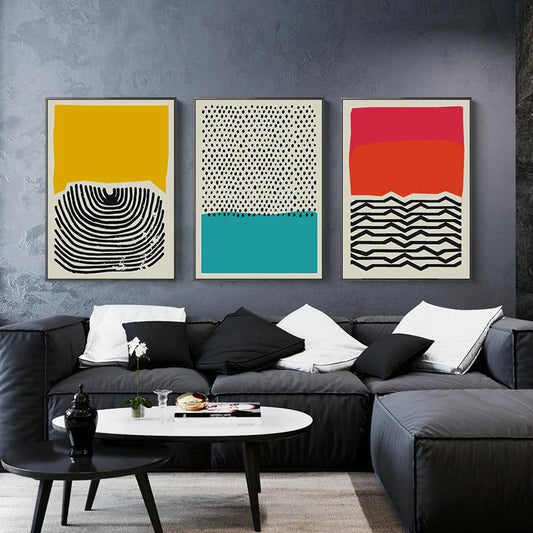 Set tablouri canvas pop art abstract geometric FINGERPRINT