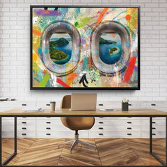 Tablou canvas GRAFFITI PLANE - INDONESIA