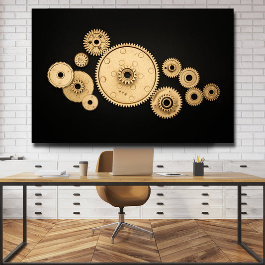 Tablou canvas roti dintate GOLDEN CIRCLE