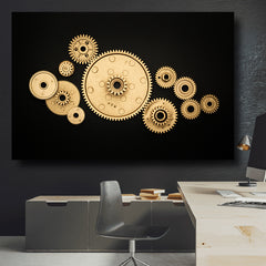 Tablou canvas roti dintate GOLDEN CIRCLE