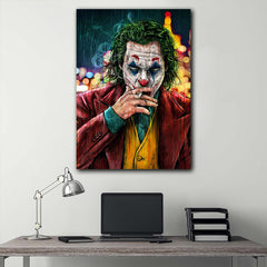 Tablou Canvas Joker Pictura Motivațională în Ulei Abstract Modern Design Interior Living sau Birou Ramă Lemn de Calitate Superioară Walldecor