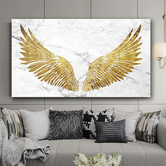 Tablou canvas aripi aurii marmura LUXURIOUS GOLDEN WINGS