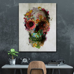 Tablou canvas FLORAL SKULL