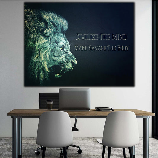 Tablou canvas leu citat motivational CIVILIZE THE MIND
