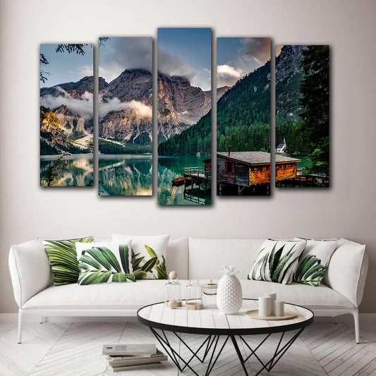 Tablou multicanvas cabana la munte CHALET