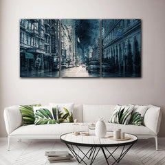 Tablou multicanvas furtuna oras intunecat STORM CITY