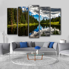 Tablou multicanvas lac de munte MIRROR LAKE