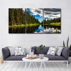 Tablou multicanvas lac de munte MIRROR LAKE