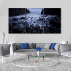 Tablou multicanvas pietre in rau CLEAN ROCKS