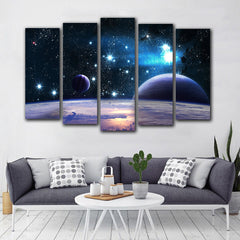 Tablou multicanvas spatiu cosmic UNIVERSE PLANETS