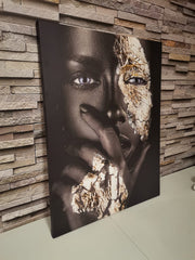 Set tablouri canvas femei africane black and gold AFRICAN ART WOMAN