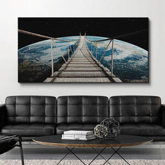 Tablou canvas pamant din spatiu SPACE WALK