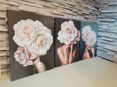 Set tablouri canvas FLOWER WOMAN