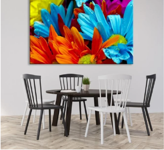 Tablou canvas flori macro COLORFUL ATTRACTIVE FLOWER