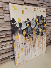 Set tablouri canvas peisaj natura abstracta munti decorare living design interior decoratiuni casa dormitor panza ABSTRACT MOUNTAIN